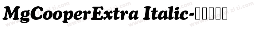 MgCooperExtra Italic字体转换